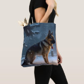 German Shepherd Weihnachtsfeiertage Tasche (Von Nahem)