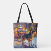 German Shepherd Weihnachtsfeiertage Tasche (Rückseite)