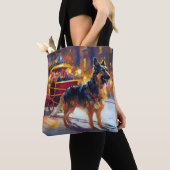 German Shepherd Weihnachtsfeiertage Tasche (Von Nahem)