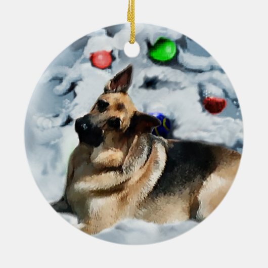 German Shepherd Weihnachtsgeschenke Ornamente (Hinten)