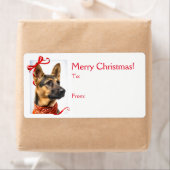 German Shepherd Weihnachtsgeschenke Stickers (Insitu)