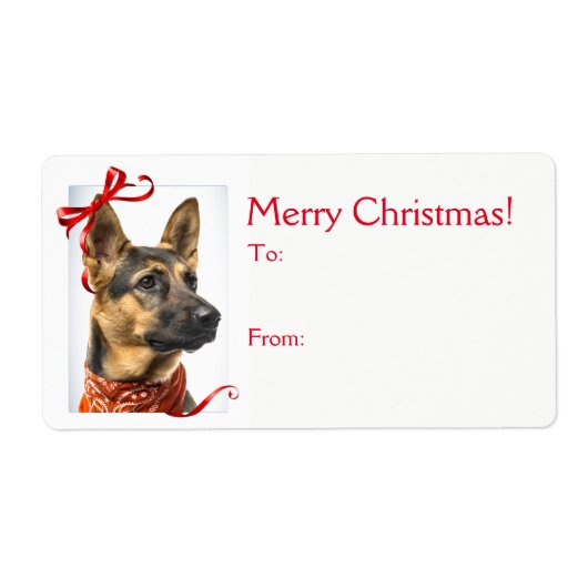 German Shepherd Weihnachtsgeschenke Stickers (Vorne)