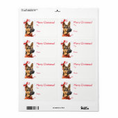 German Shepherd Weihnachtsgeschenke Stickers (Vorne)