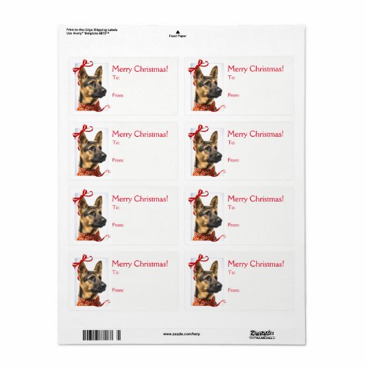 German Shepherd Weihnachtsgeschenke Stickers (Vorne)