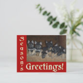 German Shepherd Welppies Season Grüße Weihnachten (Stehend Vorderseite)
