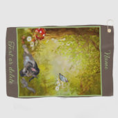 German Shepherd Welppy Fantasy Dog Art Personalisi Golfhandtuch (Horizontal)