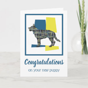 German Shepherd Welppy Gratulation Gruß Karte