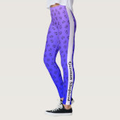 German Shepherd with Hearts Blue Lila Ombre Leggings (Links)