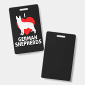 German Shepherd Wolf Dog Ausweis (Vorder- & Rückseite)