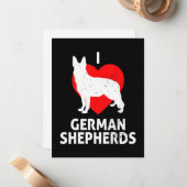 German Shepherd Wolf Dog Mitteilungskarte (Vorderseite/Rückseite Beispiel)