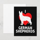 German Shepherd Wolf Dog Mitteilungskarte (Vorne/Hinten)