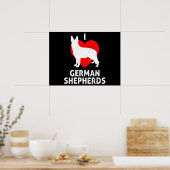 German Shepherd Wolf Dog Poster (Küche)
