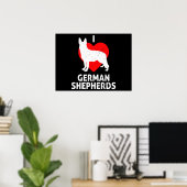 German Shepherd Wolf Dog Poster (Heimbüro)