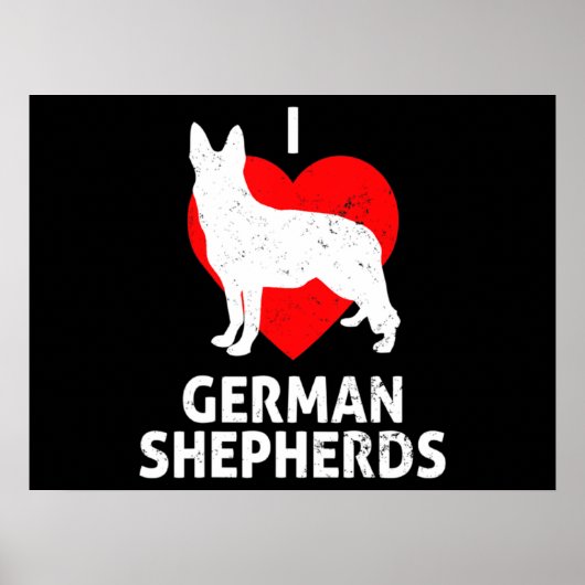 German Shepherd Wolf Dog Poster (Vorne)