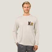 German Shepherd & Yellow Lab for dog dads Tri-Blend Shirt (Volle Vorderseite)