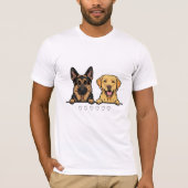 German Shepherd & Yellow Lab for dog lovers T-Shirt (Vorderseite)
