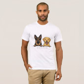 German Shepherd & Yellow Lab for dog lovers T-Shirt (Vorne ganz)