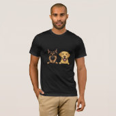 German Shepherd & Yellow Lab for dog lovers T-Shirt (Vorne ganz)