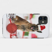 German Shepherdog w Christmas Gifts Weihnachtsmann Case-Mate iPhone Hülle (Rückseite (Horizontal))