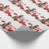 German Shepherdog w Christmas Gifts Weihnachtsmann Geschenkpapier (Ecke)