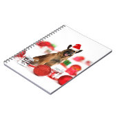 German Shepherdog w Christmas Gifts Weihnachtsmann Notizblock (Linke Seite)
