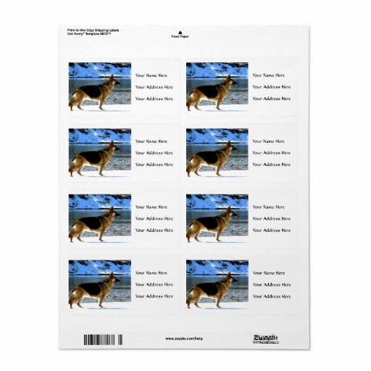 German Shepherds Address Labels (Vorne)