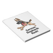 German Shepherds Rock! Notizblock (angewinkelt)