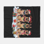 German Shepherds Weihnachtsleuchten - Adorable Des Fleecedecke (Vorderseite (Horizontal))