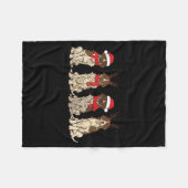 German Shorthair Inter Christmas Gsp Mom Dad  Fleecedecke (Vorderseite (Horizontal))