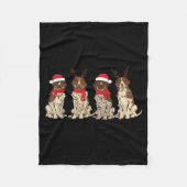 German Shorthair Inter Christmas Gsp Mom Dad Fleecedecke (Vorderseite)