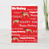 German Shorthair Pointer Birthday Card,, Red Karte (Vorderseite)