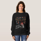 German Shorthair Pointer Christmas Rentier Dog Sweatshirt (Vorne ganz)