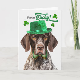 German Shorthair Pointer Lucky St Patrick's Day Feiertagskarte