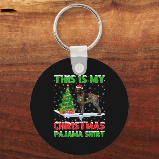 German Shorthaired Inter Dog This Is My Christmas Schlüsselanhänger (Vorderseite)