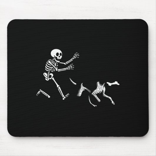 German Shorthaired Inter Running Skeleton Hallowee Mousepad (Vorne)