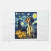German Shorthaired Pointer 1 Cute Dog Halloween Ja Geschirrtuch (Horizontal)