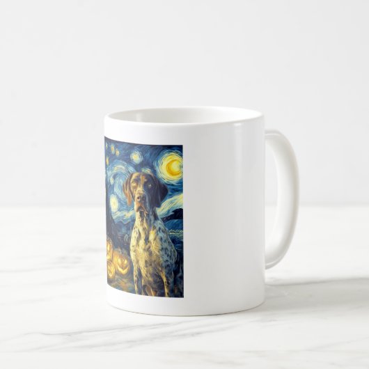 German Shorthaired Pointer 1 Cute Dog Halloween Ja Kaffeetasse (VorderseiteRechts)