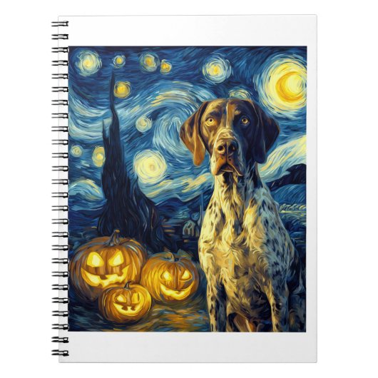 German Shorthaired Pointer 1 Cute Dog Halloween Ja Notizblock (Vorderseite)