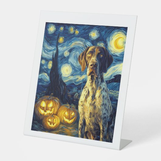 German Shorthaired Pointer 1 Cute Dog Halloween Ja Sockelschild (Vorderseite)