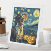 German Shorthaired Pointer 2 Cute Dog Halloween Ja Sockelschild (In Situ)