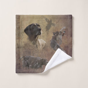 German Shorthaired Pointer , Deutsch Kurzhaar Tape Badhandtuch Set