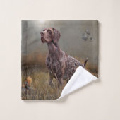 German Shorthaired Pointer , Deutsch Kurzhaar Tape Badhandtuch Set (Waschlappen)