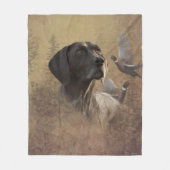 German Shorthaired Pointer , Deutsch Kurzhaar Tape Fleecedecke (Vorderseite)
