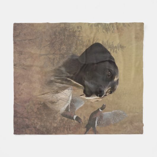 German Shorthaired Pointer , Deutsch Kurzhaar Tape Fleecedecke (Vorderseite (Horizontal))