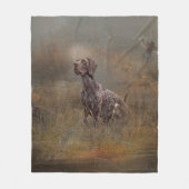German Shorthaired Pointer , Deutsch Kurzhaar Tape Fleecedecke (Vorderseite)