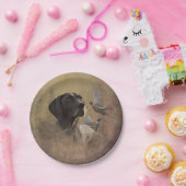 German Shorthaired Pointer , Deutsch Kurzhaar Tape Pappteller (Party)