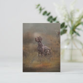 German Shorthaired Pointer , Deutsch Kurzhaar Tape Postkarte (Stehend Vorderseite)