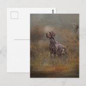 German Shorthaired Pointer , Deutsch Kurzhaar Tape Postkarte (Vorne/Hinten)