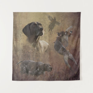 German Shorthaired Pointer , Deutsch Kurzhaar Tape Wandteppich