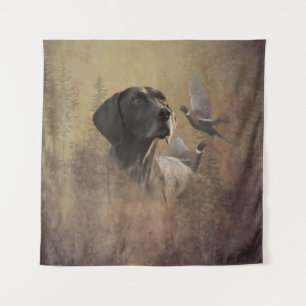German Shorthaired Pointer , Deutsch Kurzhaar Tape Wandteppich